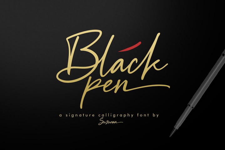 Пример шрифта Black Pen #1